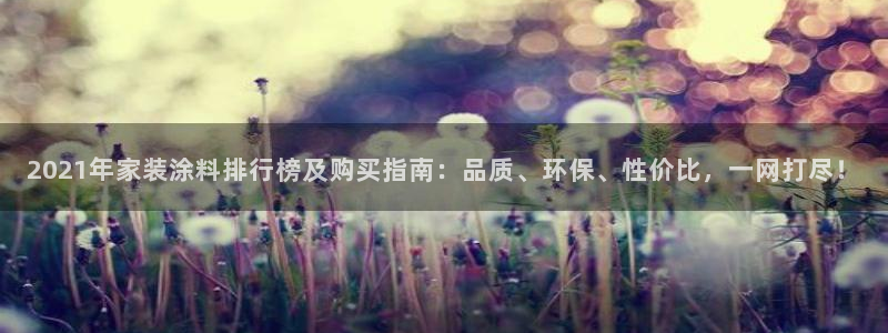 和记娱好网址：2021年家装涂料排行榜及购买指南：品质、环保、性价比，一网打尽！