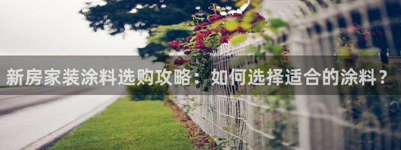 ag和记app：新房家装涂料选购攻略：如何选择适合的涂料？