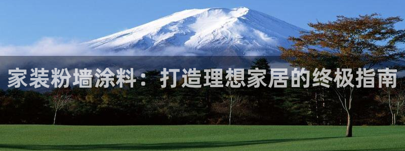 和记平台官网：家装粉墙涂料：打造理想家居的终极指南